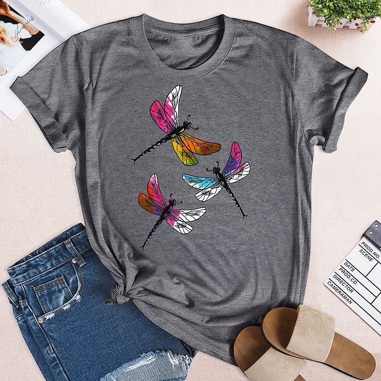 ANB - Colorful Dragonfly T-Shirt-03991