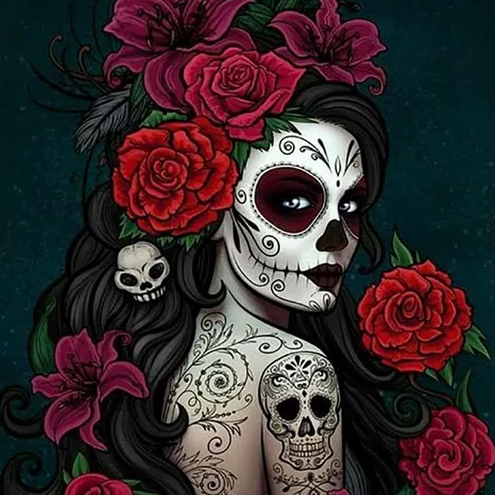 Женщина скелет с красными розами как зовут персонажа