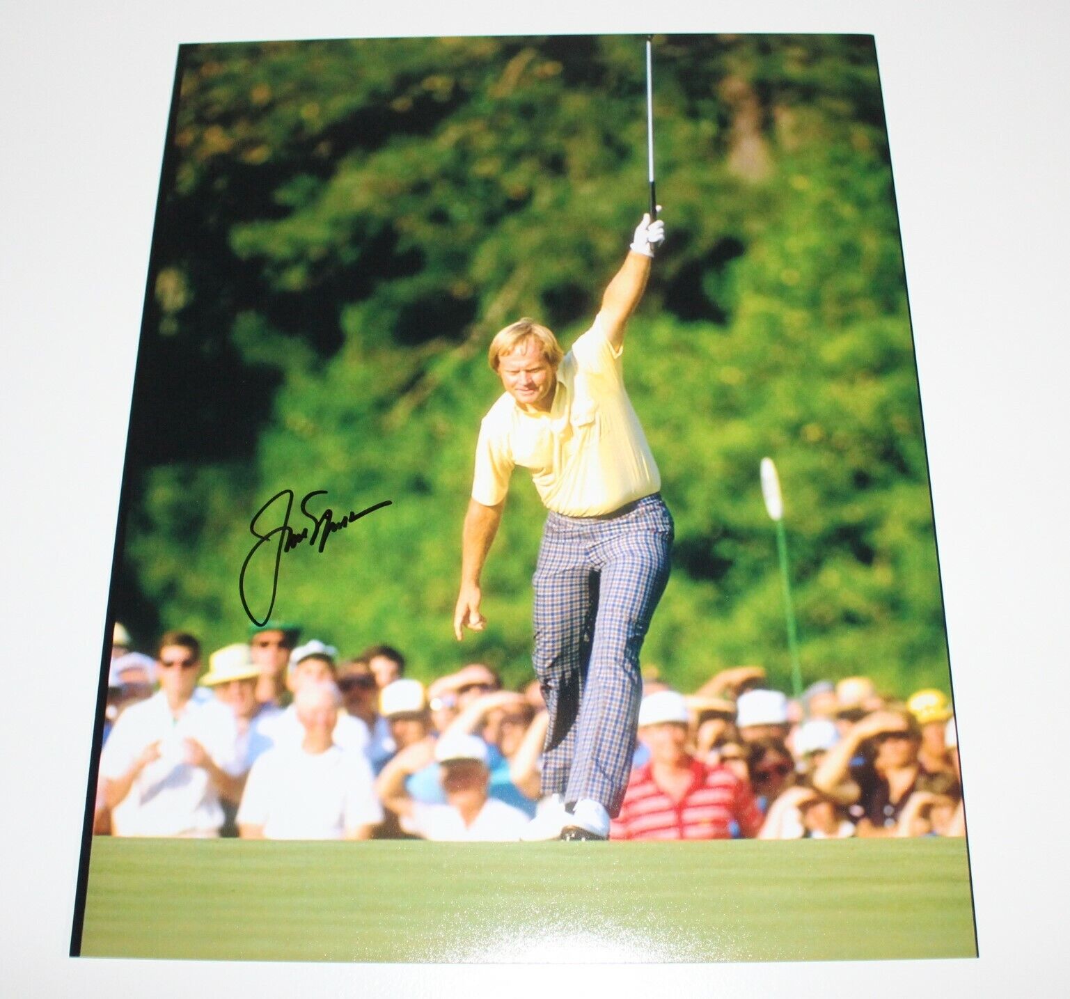 JACK NICKLAUS SIGNED 1986 MASTERS PUTT 11x14 Photo Poster painting w/COA PROOF AUGUSTA GOLF ICON