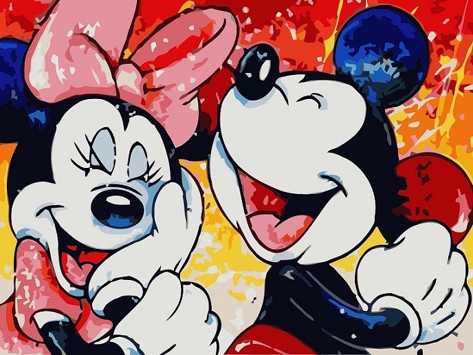 

Mickey Mouse And Minnie – Paint By Numbers - 40*50CM, 501 Original