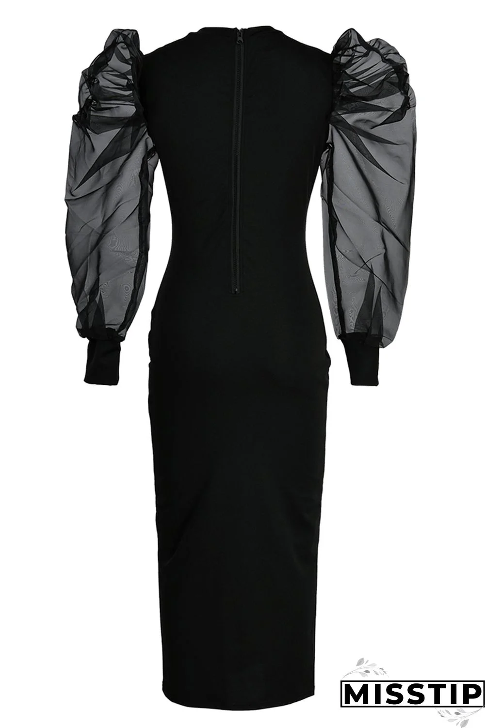 Black Fashion Casual Solid Patchwork O Neck Long Sleeve Dresses