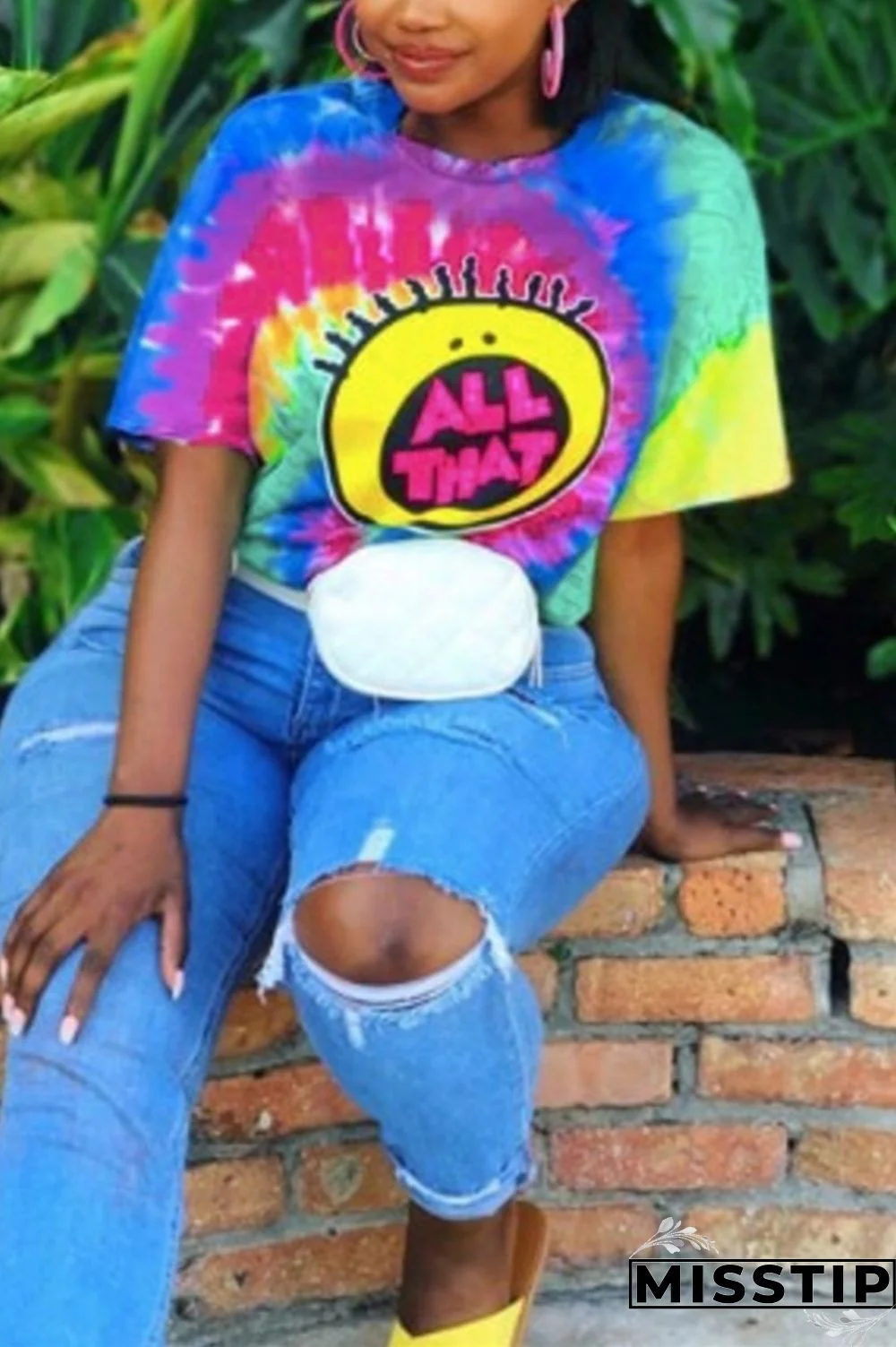 Colorful Fashion Casual Printed Short Sleeve T-shirt