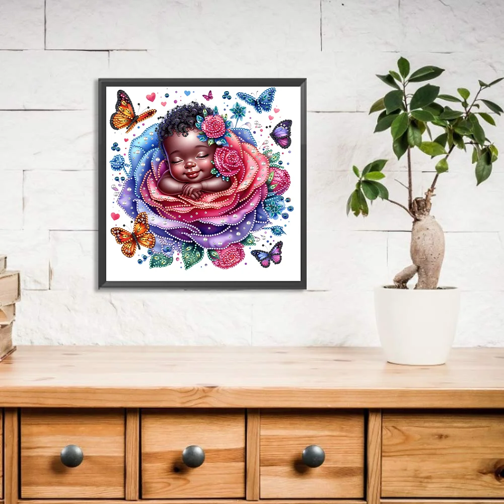 Diamond Painting - Partial Special Shaped Drill - Rose Child(Canvas|30*30cm)