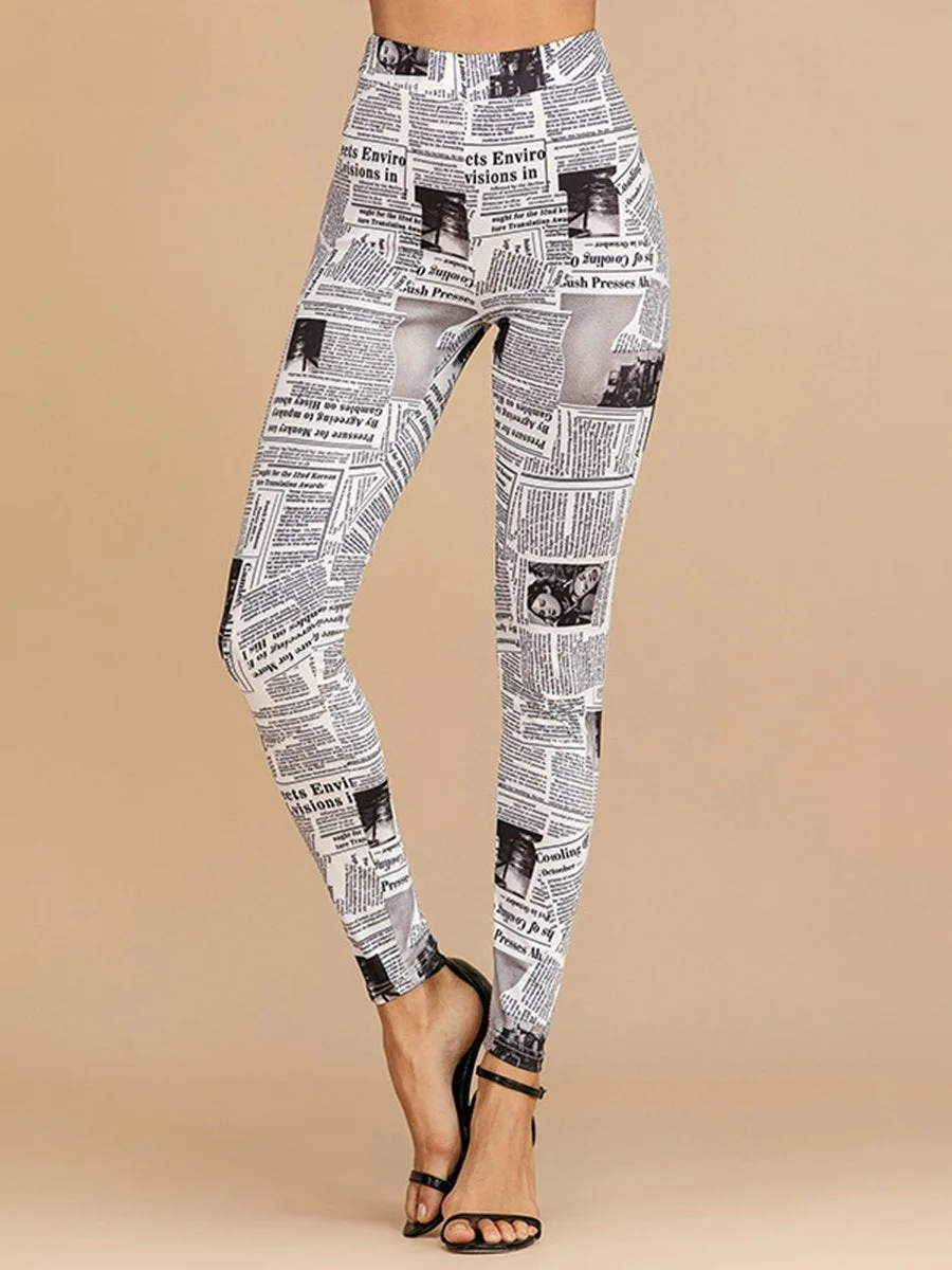 Printed Slim Fit High Waist Leggings