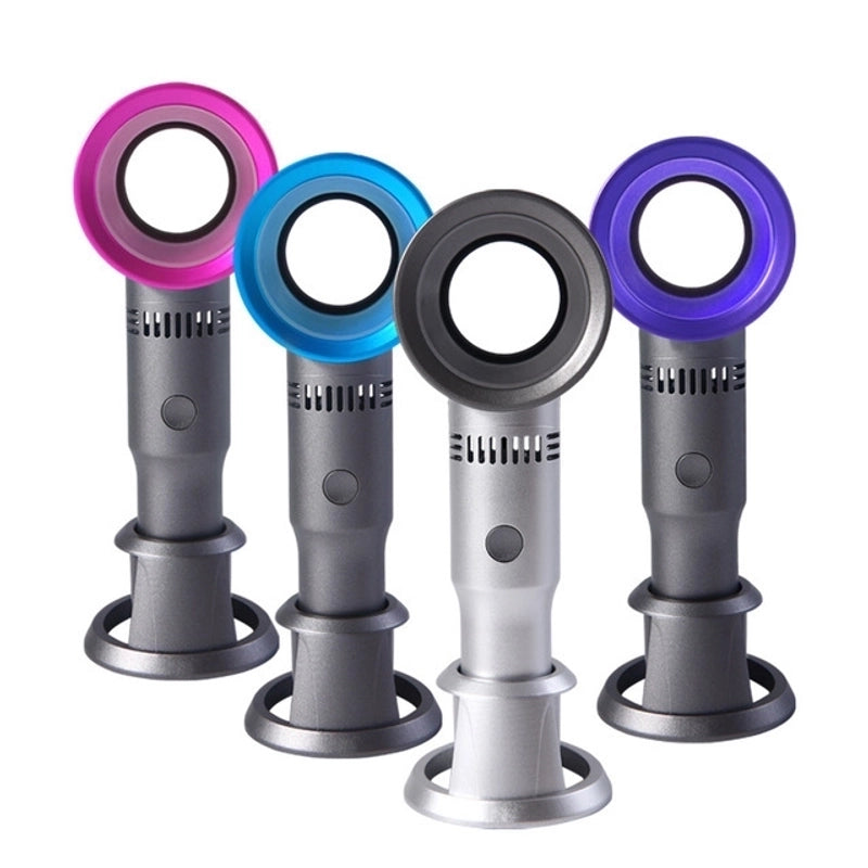 New Bladeless Mini Little Fan Creative Handheld Portable Usb Charging Gift Fan Handheld Fan