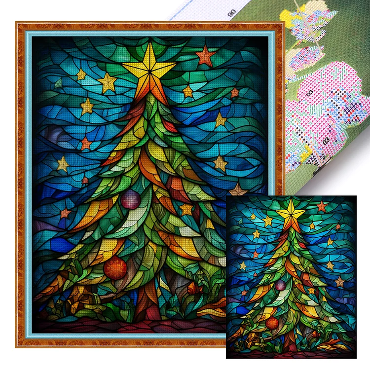 Christmas Tree - Printed Cross Stitch 14CT 40*50CM