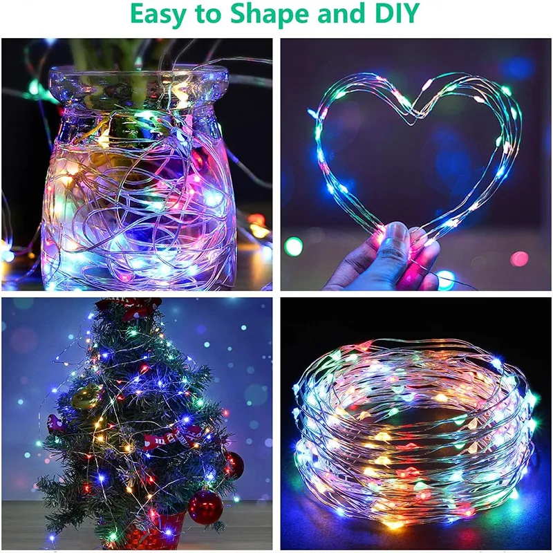 Tegooe USB LED Curtain String Lights - 8 Mode Fairy Lights for Holiday Decor