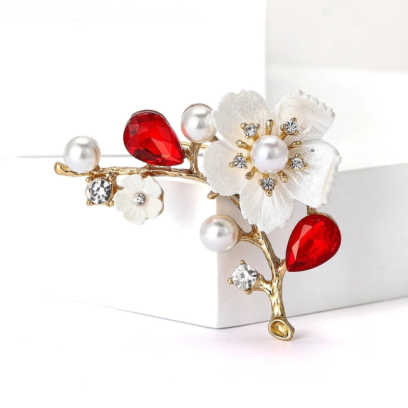 Elegant Pastoral Pin Flower Alloy Women’s Brooches