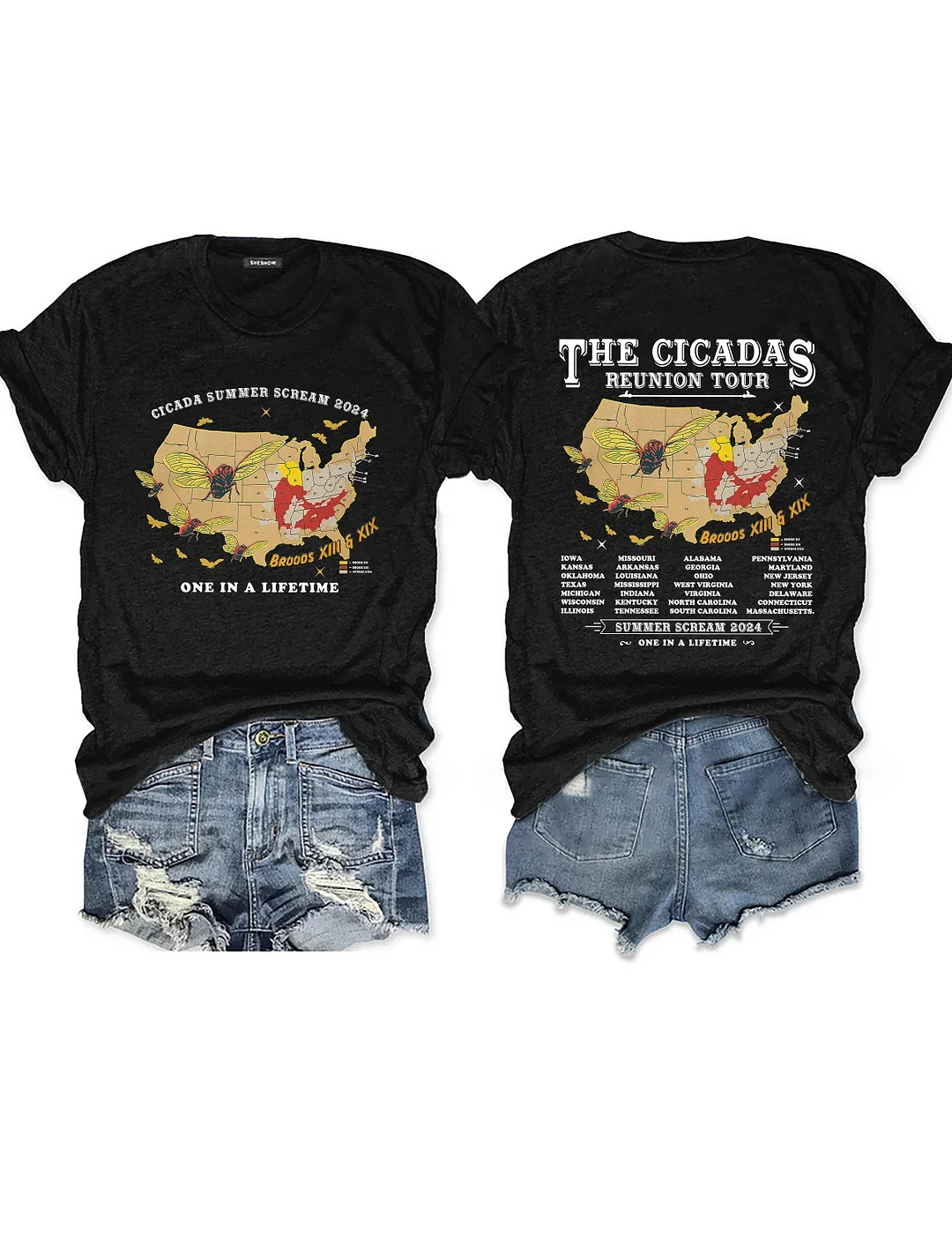 Cicadas Summer Scream Reunion Tour 2024 T-shirt