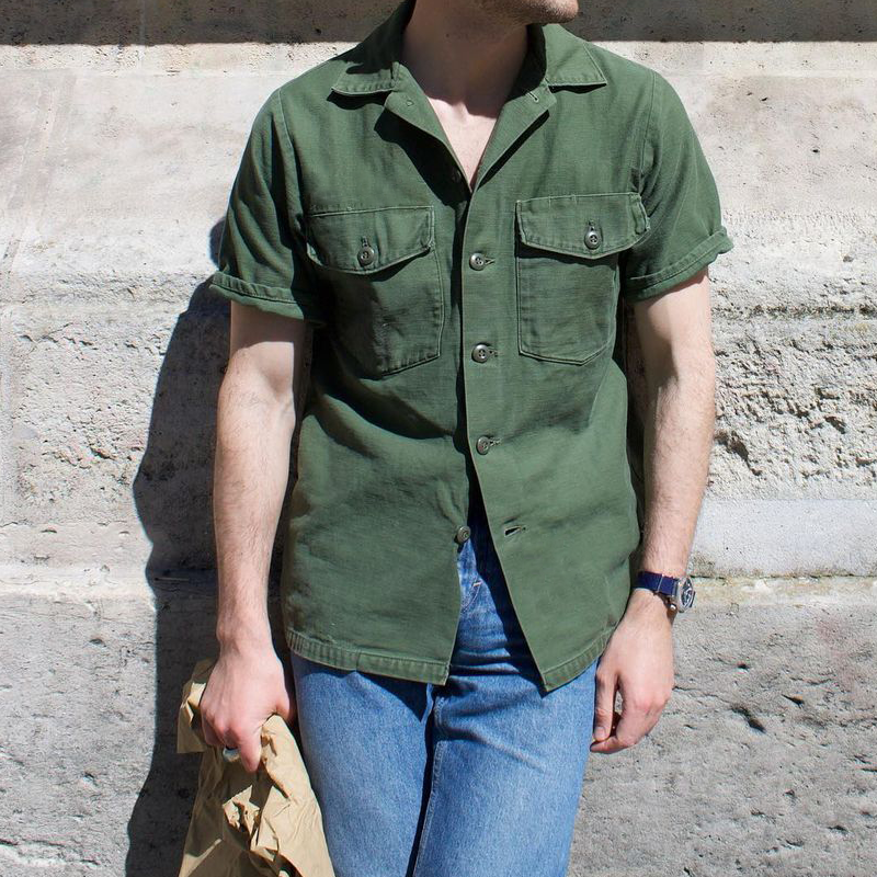 Vintage Cargo Shirt Outwear Shirt