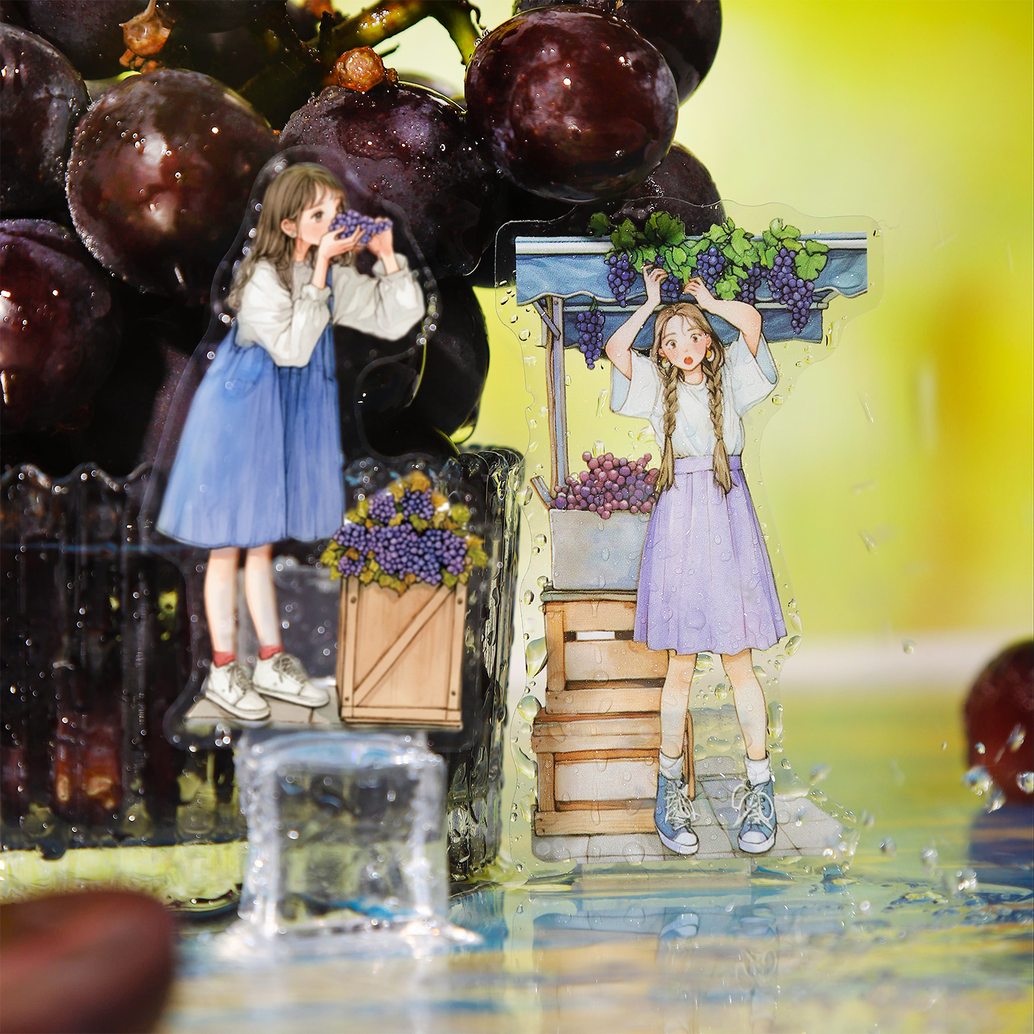 PET 스티커 - 과일 맛보기 시리즈 빈티지 캐릭터