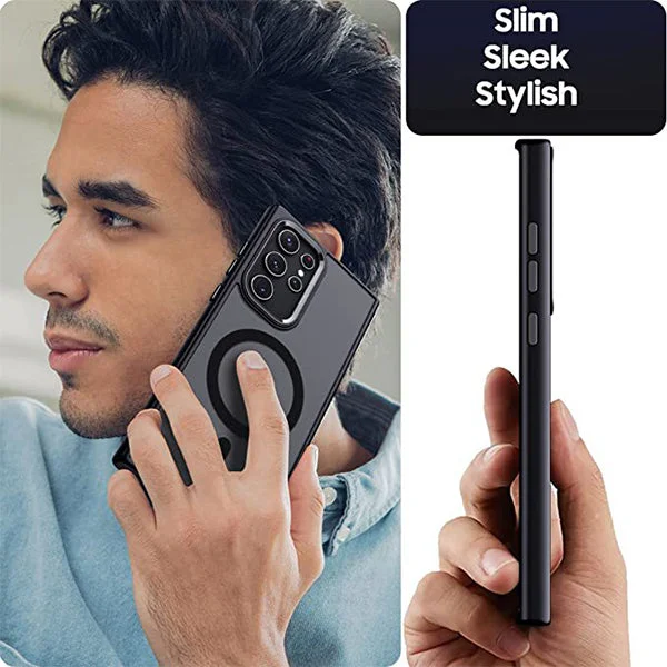 Samsung S22 Mobile Phone Case Tpu Matte Metal Ring Magnetic Mobile Phone case