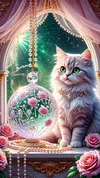 Luxury AB Velvet Diamond Painting Kit - Cat