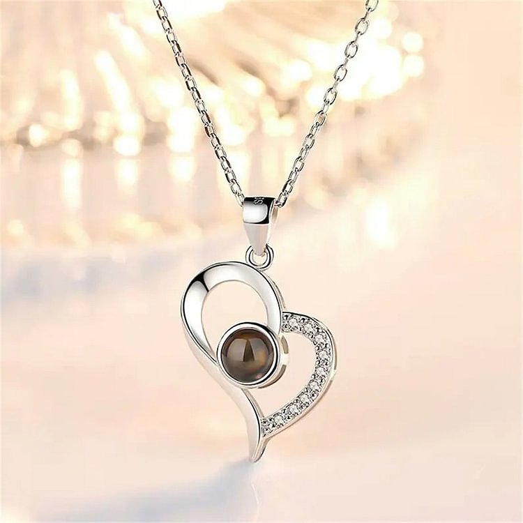 Personalized Fashion Heart Shaped Photo Necklace