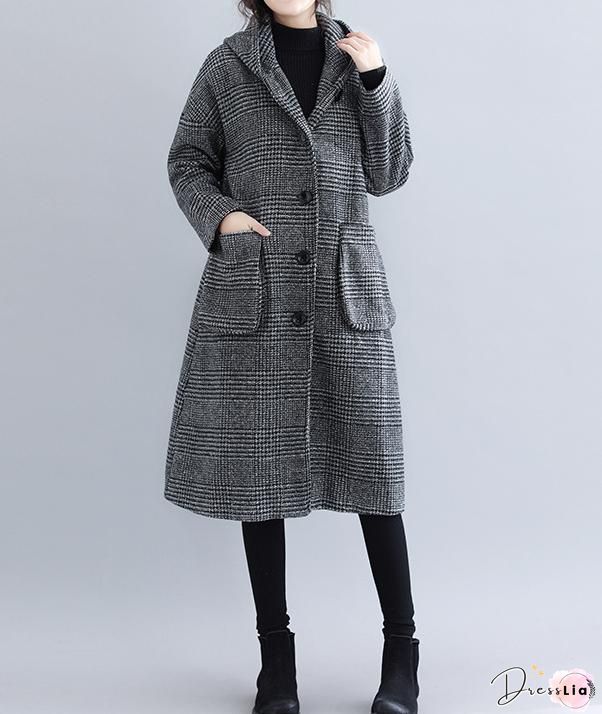 Winter Fashion Plover Case Printing Long Coat