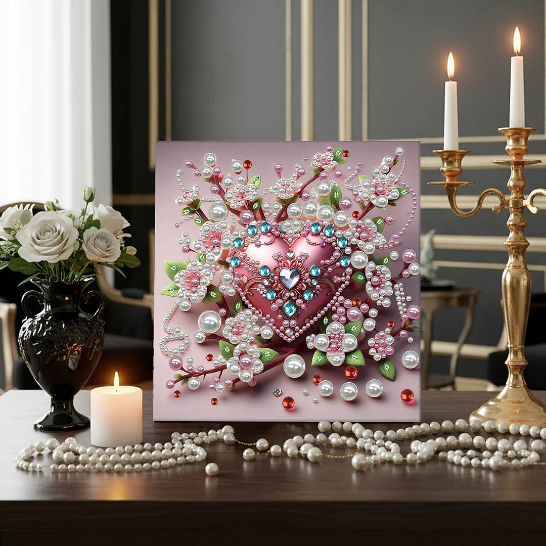 Love - DIY Pearl Diamond Art Kit With Frame 30*30cm