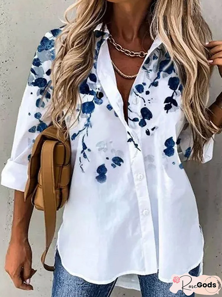 Holiday Floral-Print Shirts & Tops