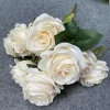 Autumn Home Wedding Floral Decor 9 Stems Artificial Rose Bunch