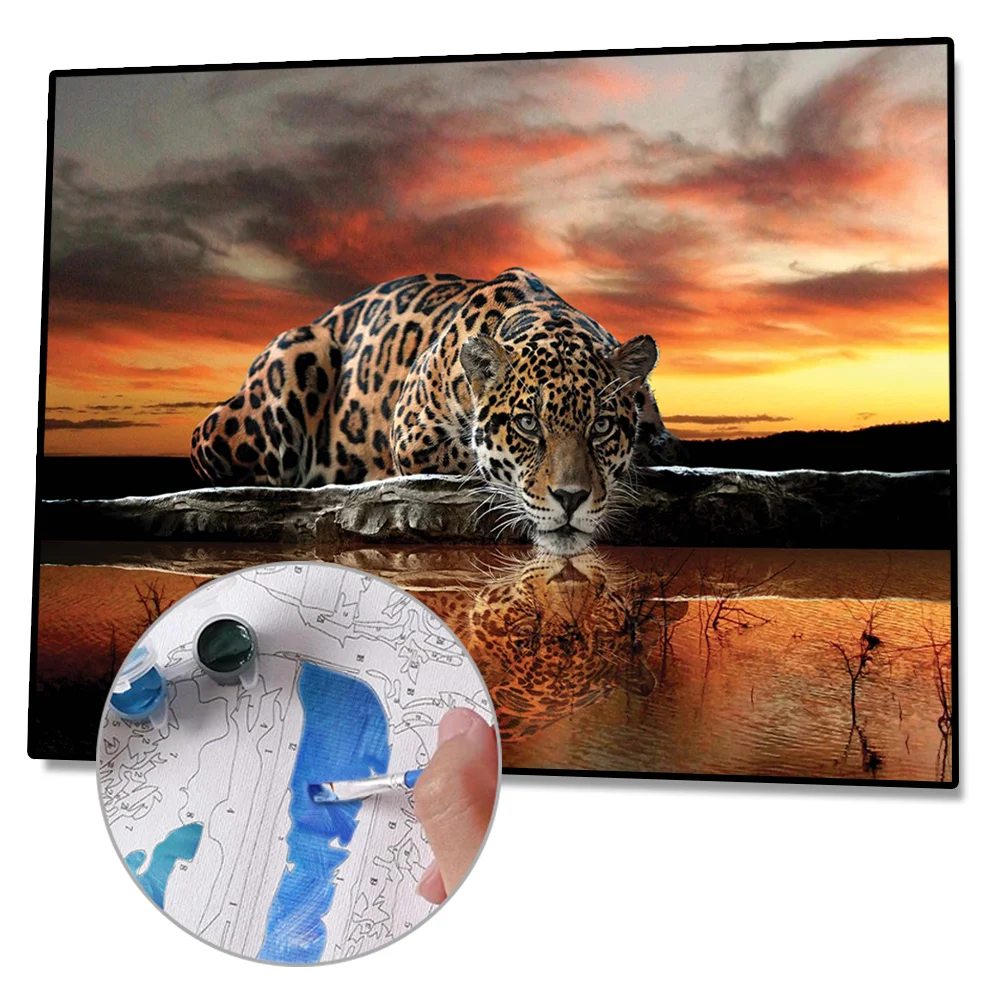 Lonely Leopard - Paint By Number(50*40cm)