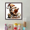 Cross Stitch - 11CT Full Eco-cotton Thread Coffee Gnome(40*40 CM)