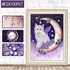 Moon Cat-Crystal Rhinestone Diamond Painting
