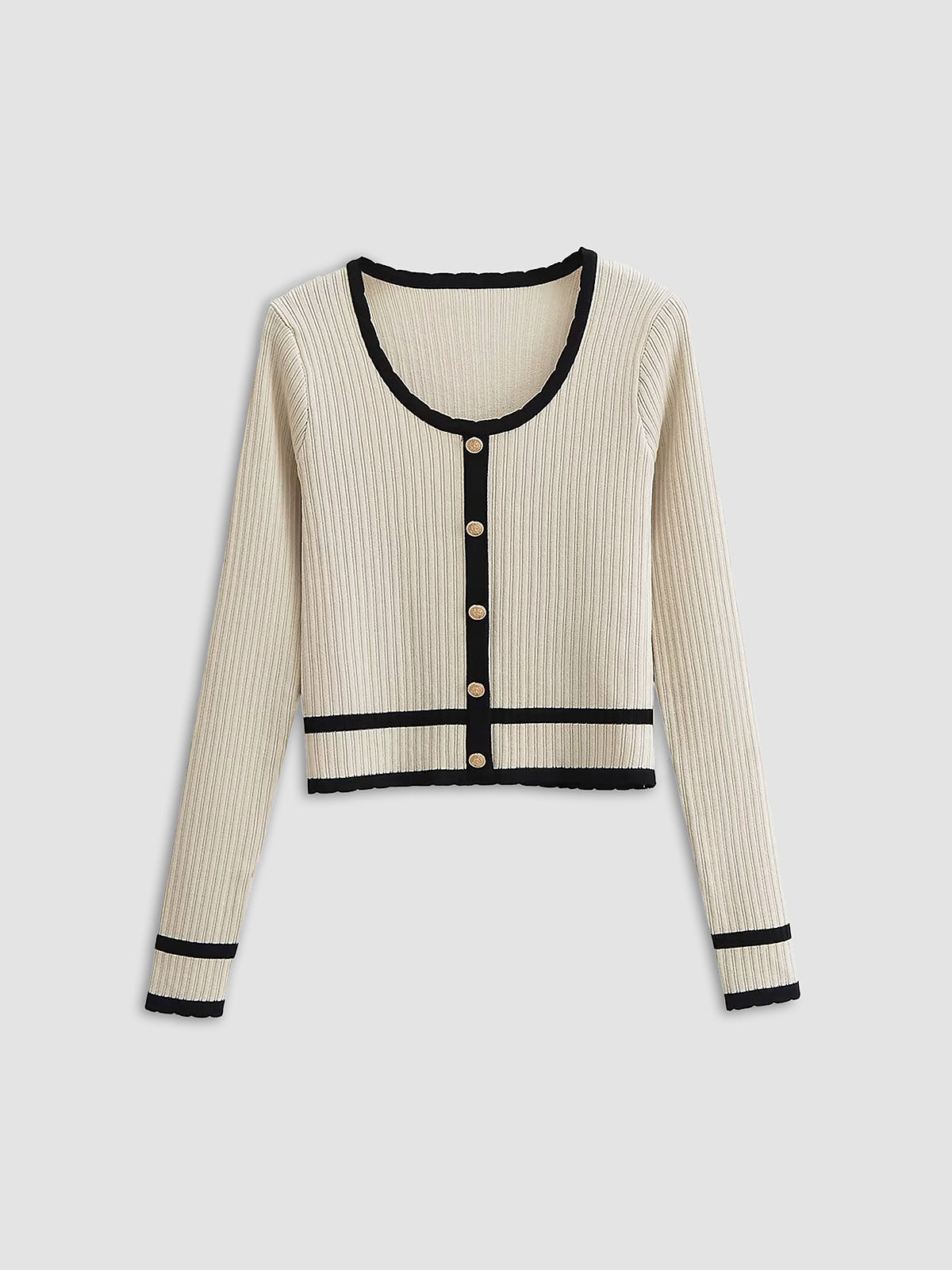 Rotimia Retro Contrast Cardigan