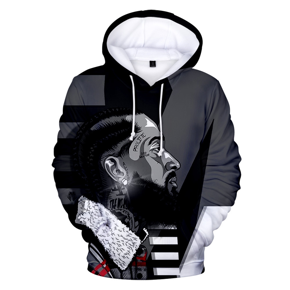 Nipsey Hussle Rip Hoodie 3D Print Pullover Crenshaw Sweatshirt