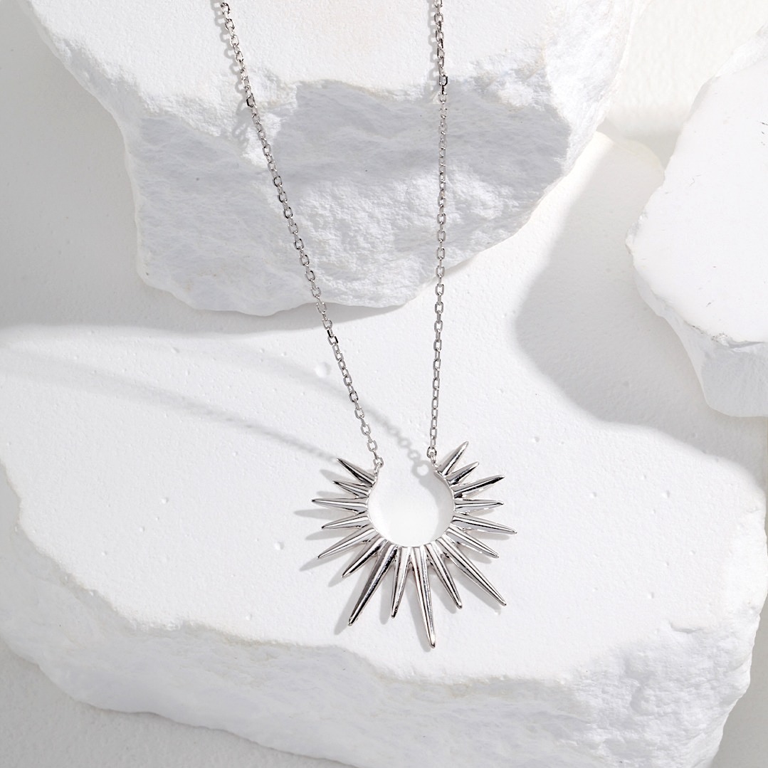 Sun Gold Plated Pendant Necklace