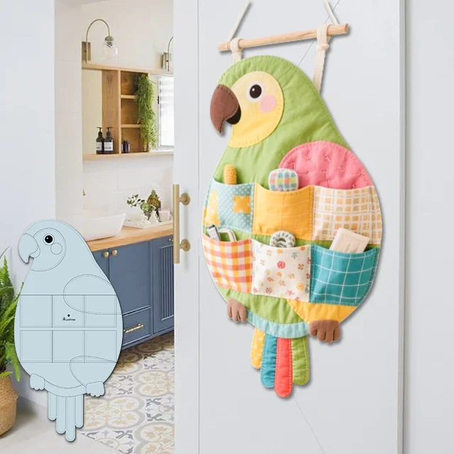 Cute Parrot Hanging Bag Sewing Template - With Instructions