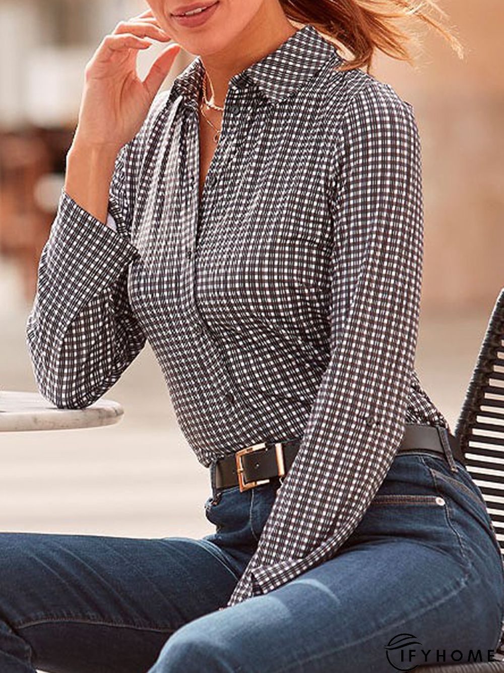 Buttoned Casual Loose Blouse | IFYHOME