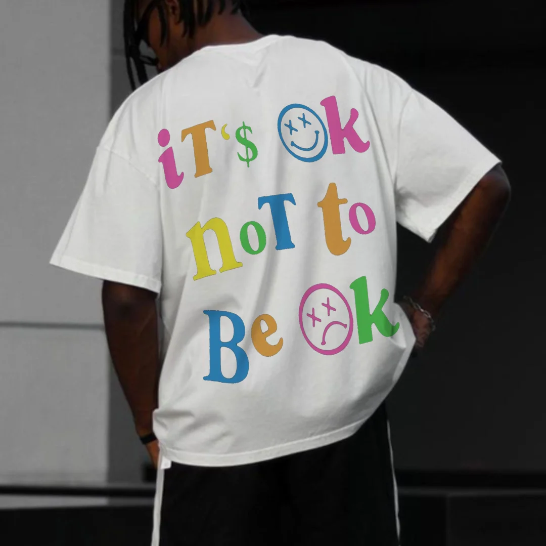 Oversized "IT'S OK NOT TO BE OK" T-shirt-barclient