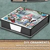 Diamond Painting Snowman Dog Leather Notecard Box Gem Art Sticky Note Holder