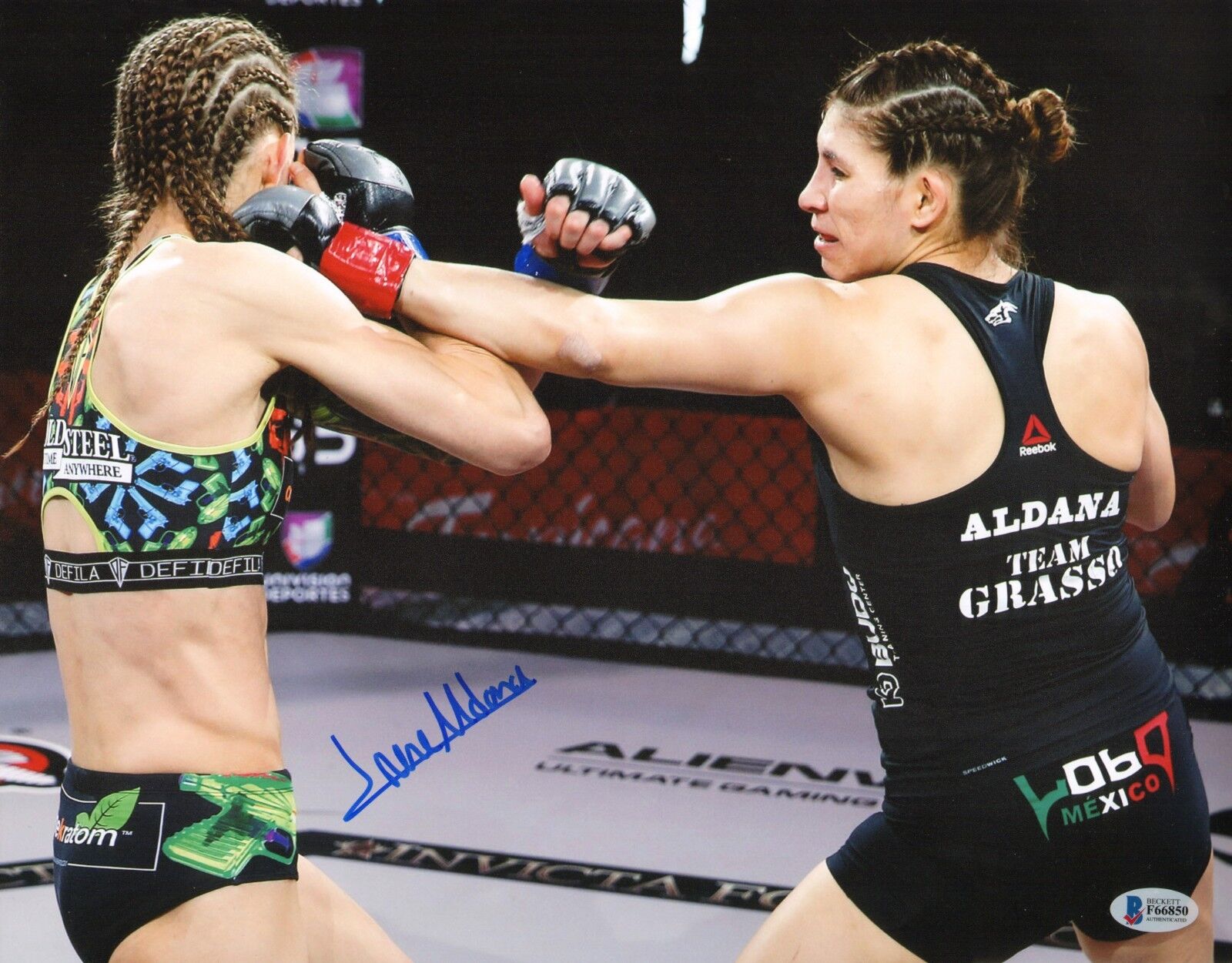 Irene Aldana Signed UFC 11x14 Photo Poster painting BAS Beckett COA Invicta Picture Autograph 50