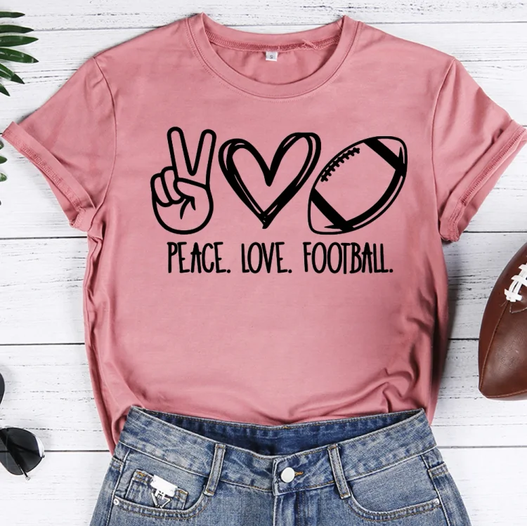 AL™ Football love T-Shirt Tee -07698-Annaletters