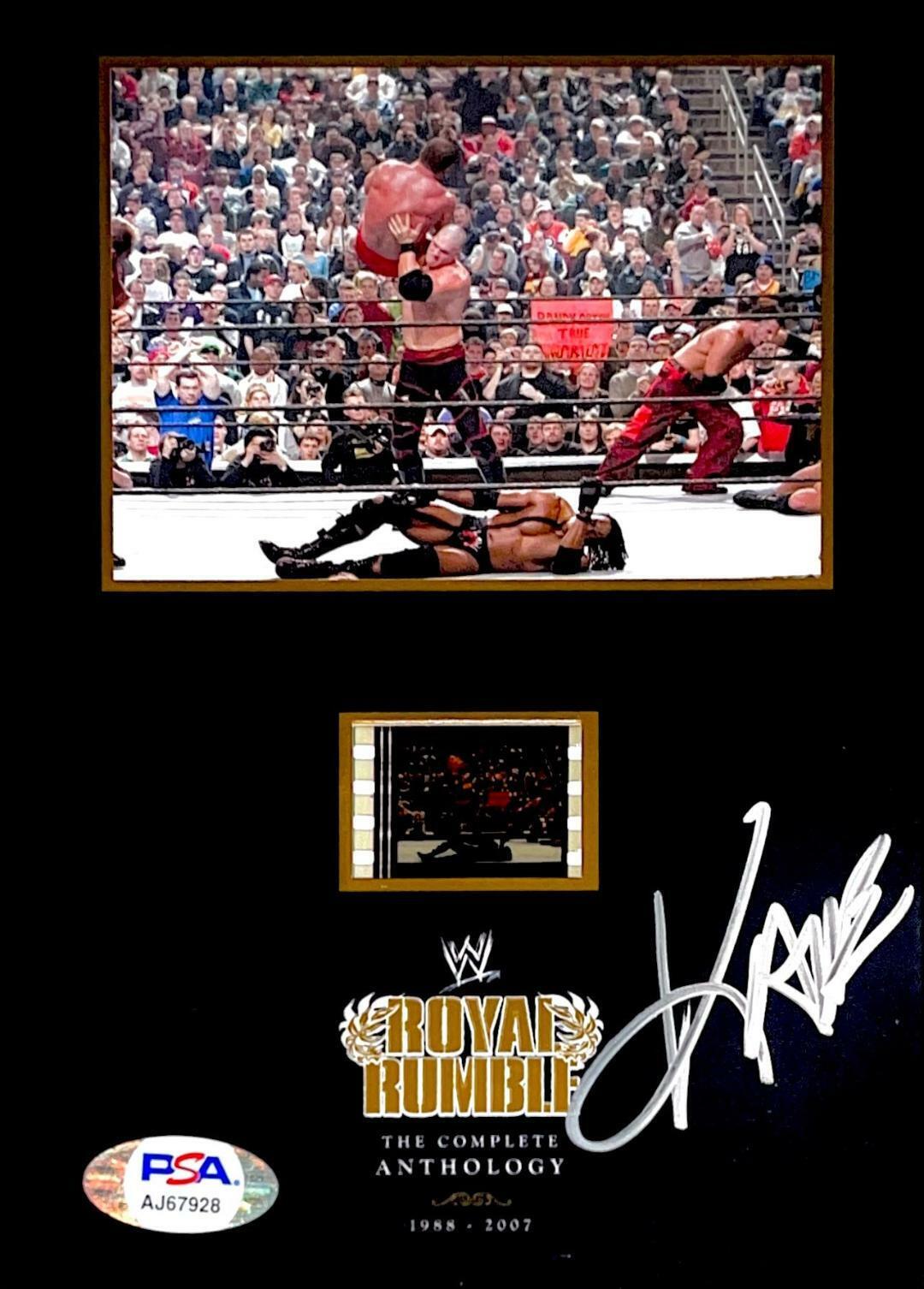 WWE KANE HAND SIGNED ROYAL RUMBLE ANTHOLOGY FILM STRIP Photo Poster painting WITH PSA DNA COA