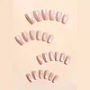 Press-on Nail Light Pink Cat Eyes Shiny Detachable Fake Nail
