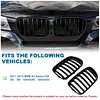 BILLDIO F25 Grille - Black Kidney Grill Compatible With 2011-2013 X3 F25?ABS Single Slat Gloss Black