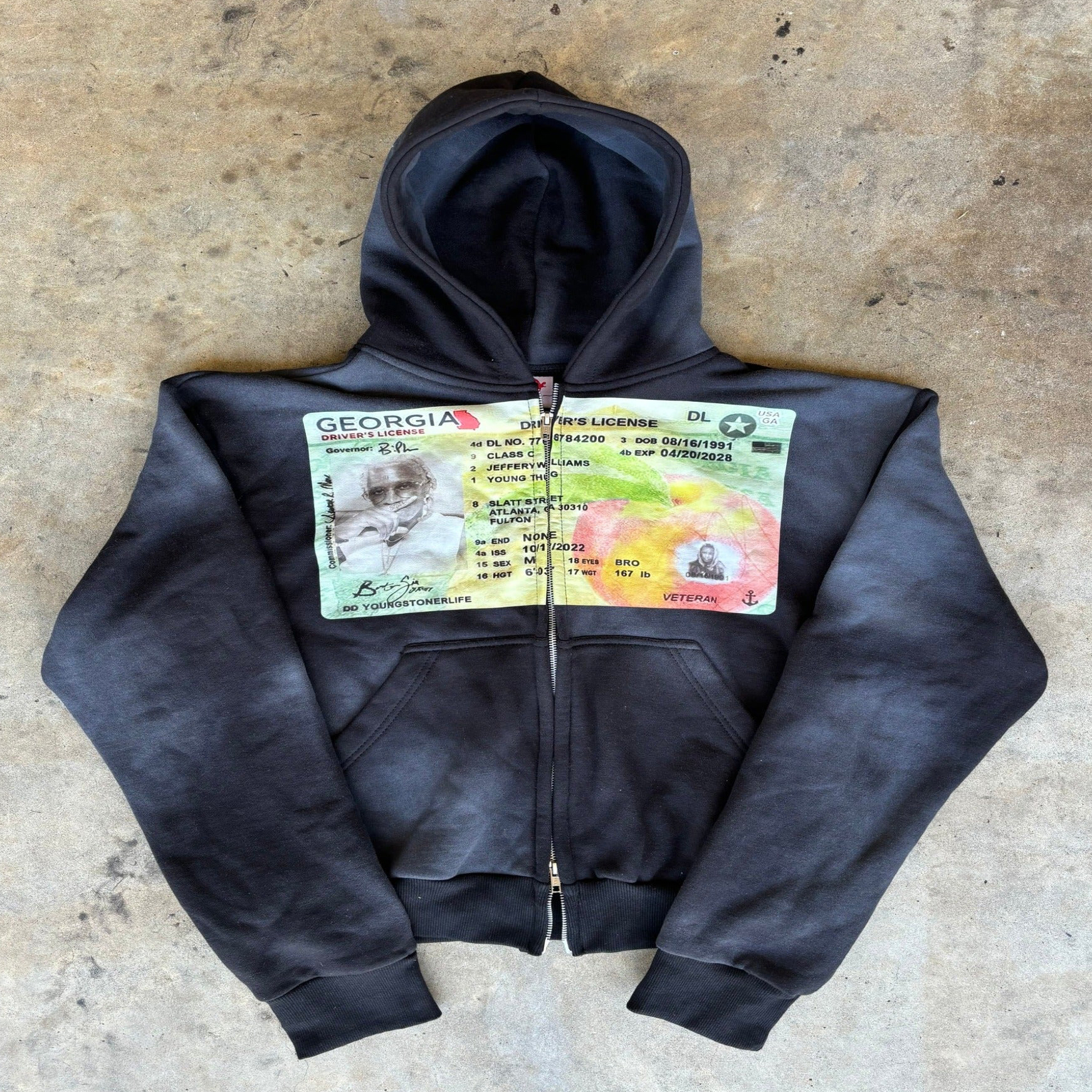 Fashion Retro Double Zipper Hoodie