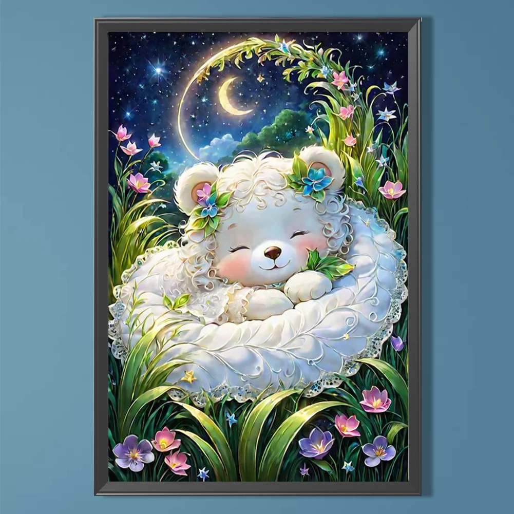 Diamond Painting - Full Round Drill - Little Bear(Canvas|40*60cm)