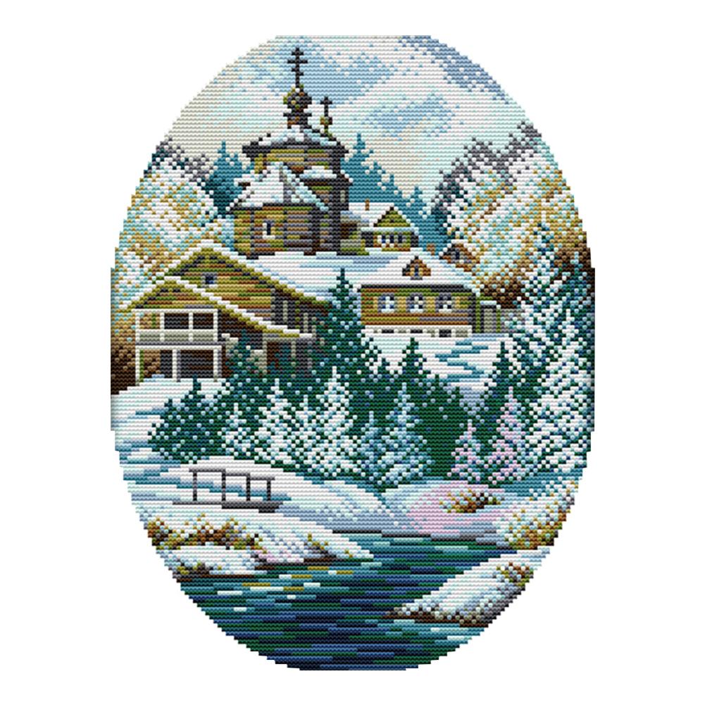 

Winter - 14CT Stamped Cross Stitch - 29*36cm, 501 Original