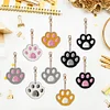 9pcs DIY Cat Paw Diamond Painting Double-Sided Keychains