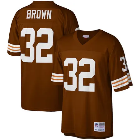 Youth Cleveland Browns #32 Jim Brown Brown Legacy Replica Jersey