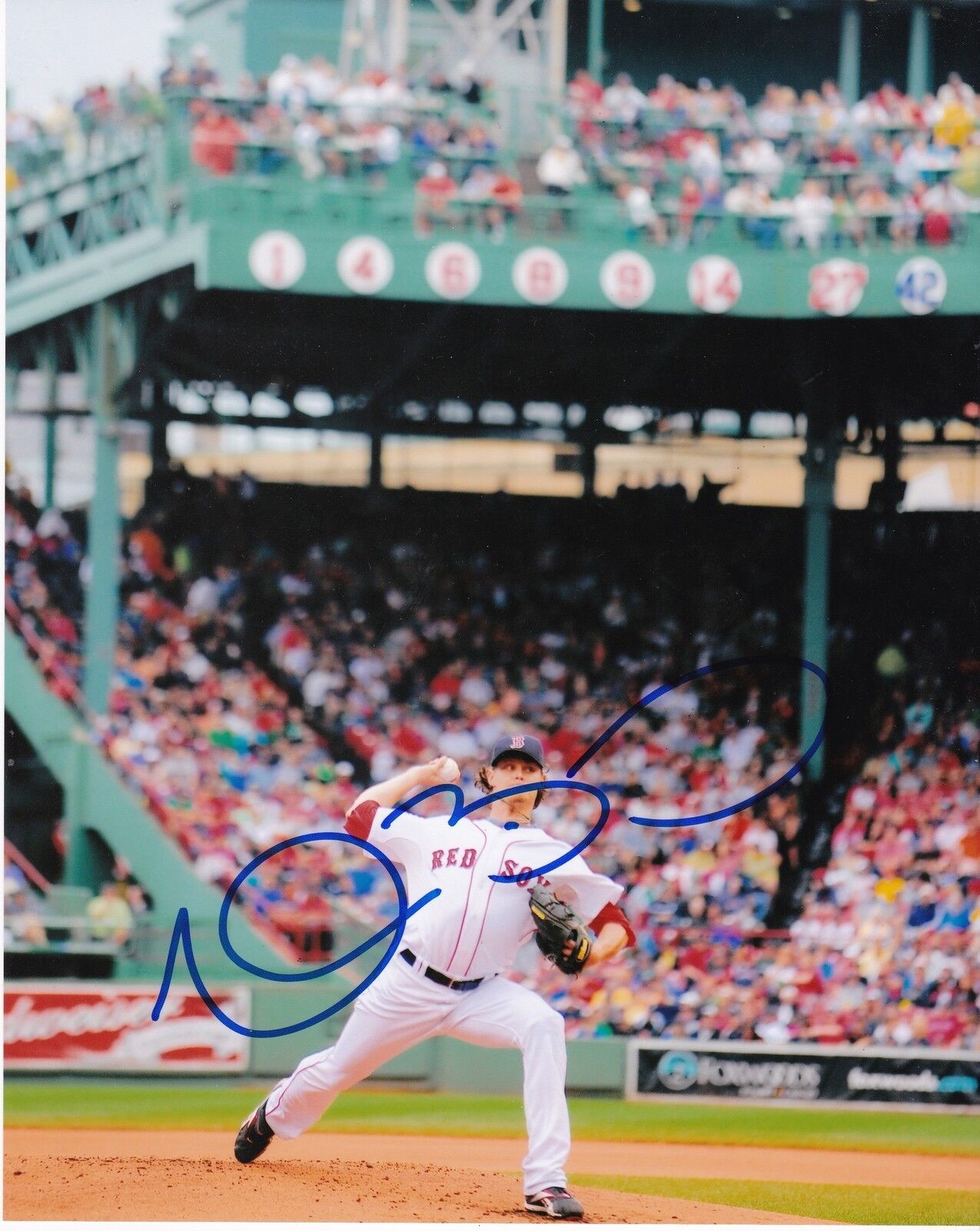 CLAY BUCKHOLZ BOSTON RED SOX ACTION SIGNED 8x10