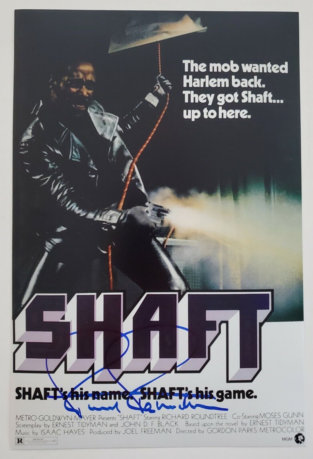 Richard Roundtree Signed Shaft 8x12 Poster Photo Poster painting Legend Blaxploitation Actor RAD