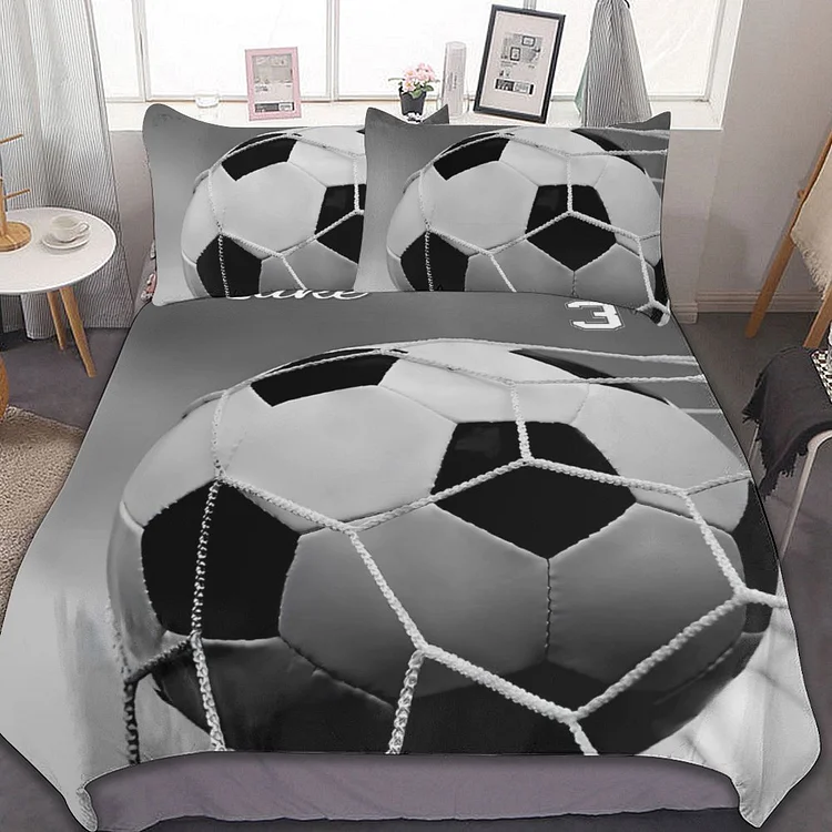 Personalized Soccer Bedding Set for Bed Room Sets | BedKid29[personalized name blankets][custom name blankets]