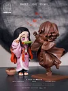 Nezuko Kamado with Chocolate Agatsuma Zenitsu - Demon Slayer: Kimetsu no Yaiba Resin Statue - Little Love Studios [In Stock]