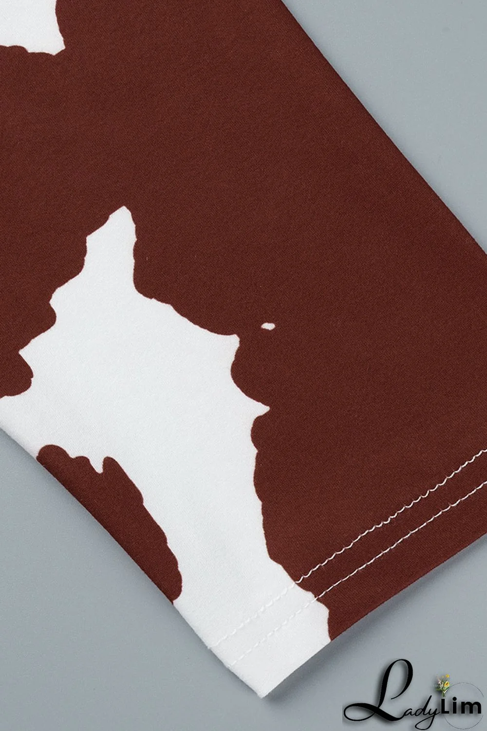 Burgundy Casual Print Bandage Patchwork V Neck Straight Plus Size Dresses