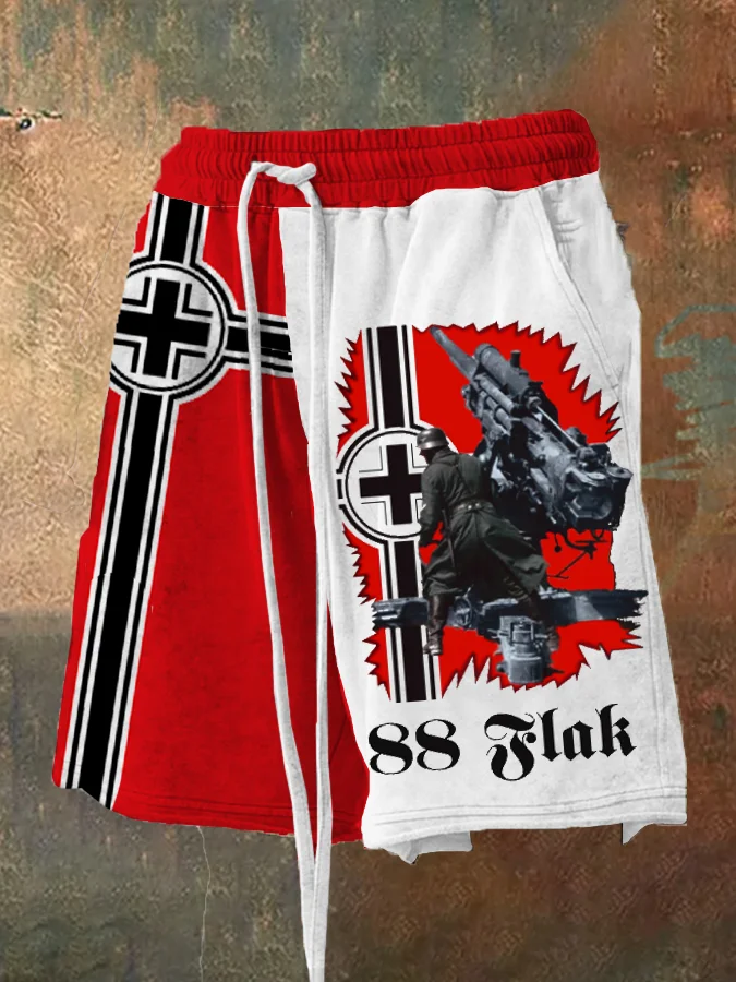 Herren  Flak bedruckte Freizeit shorts
