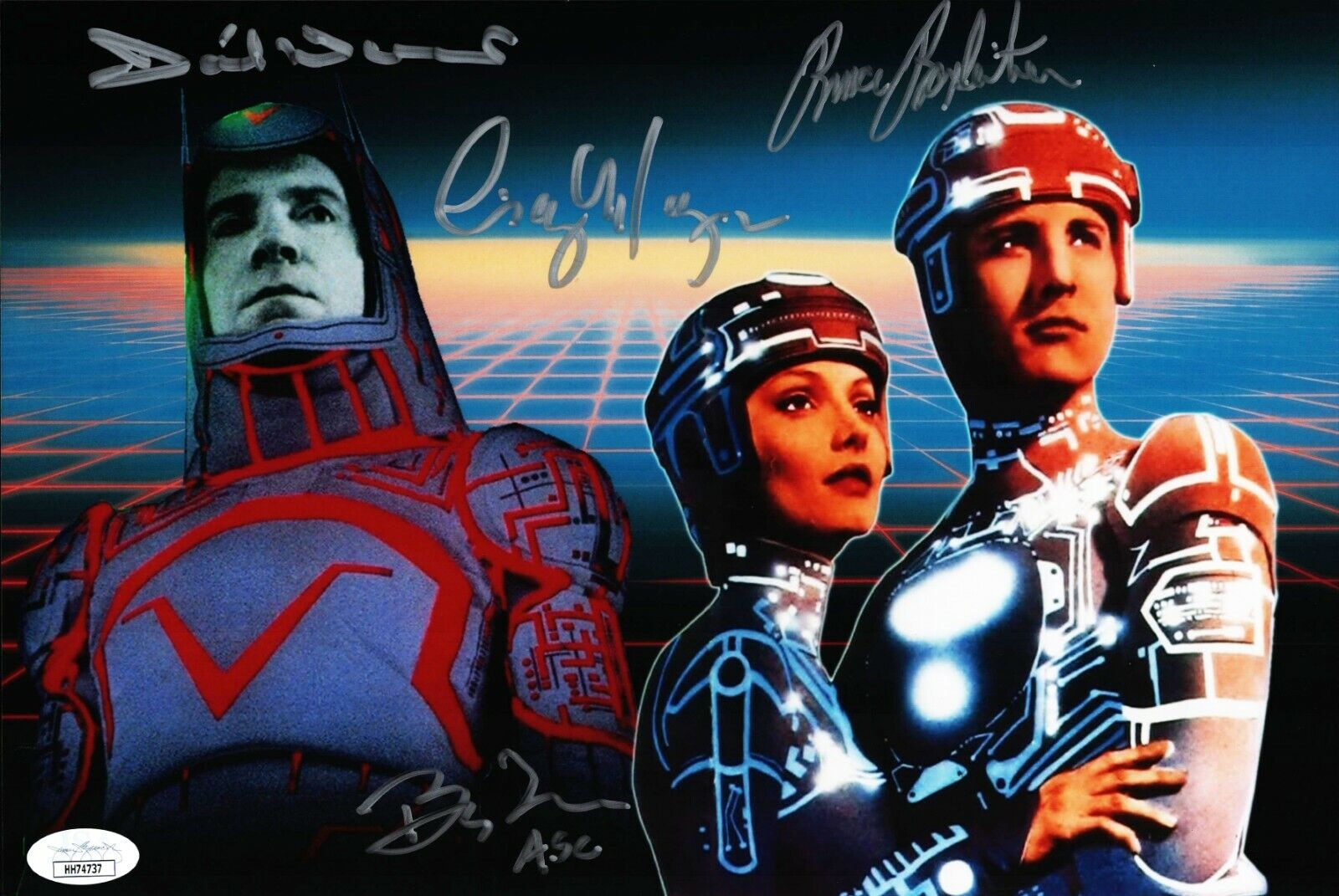 Tron 8x12 Photo Poster painting Signed Autograph Boxleitner Morgan Warner JSA Certified COA