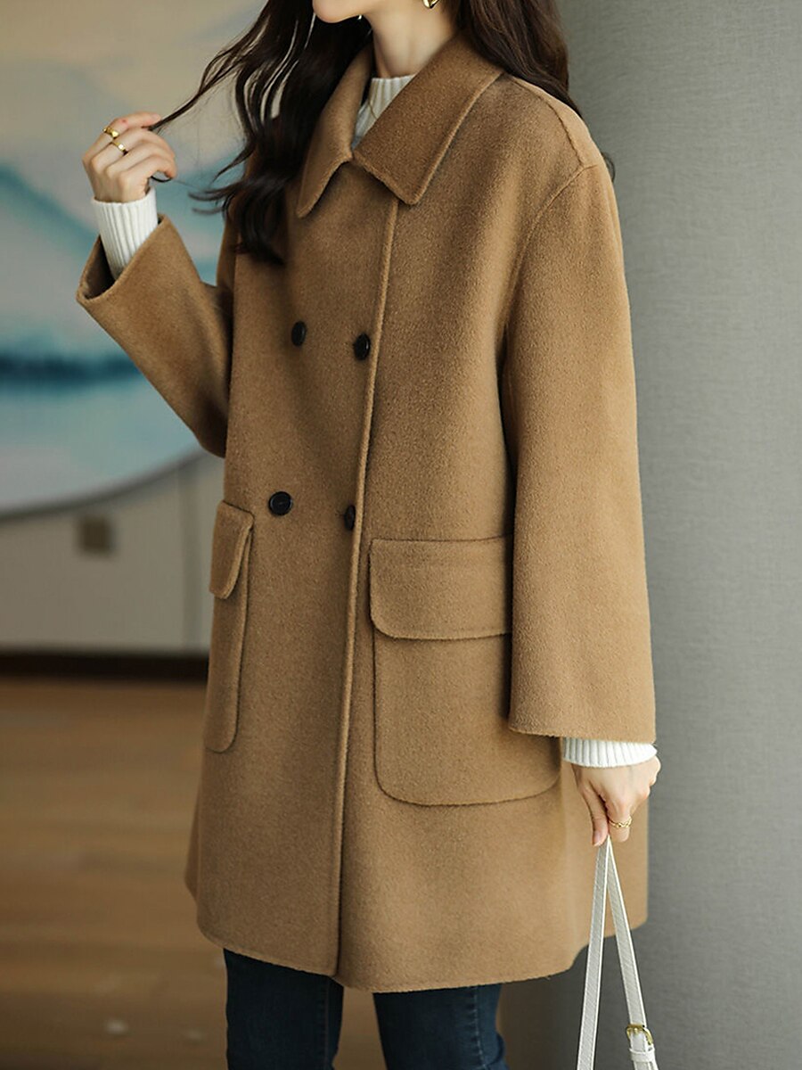 Women's Coat Winter Long Pea Coat